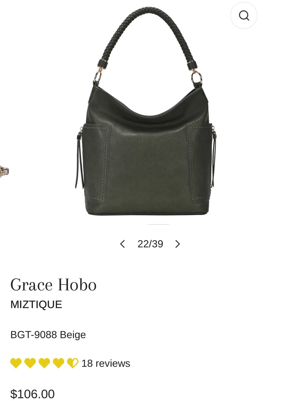 Miztique Grace Hobo Shoulder Bag